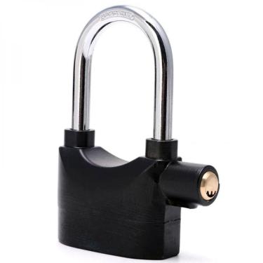 Imagem de Cadeado Com Alarme Sirene Grande Anti Furto 110db Som Alto