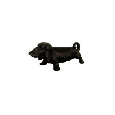Imagem de Capacho Formato Cachorro Ferro Fundido Cor Preto 38x14cm