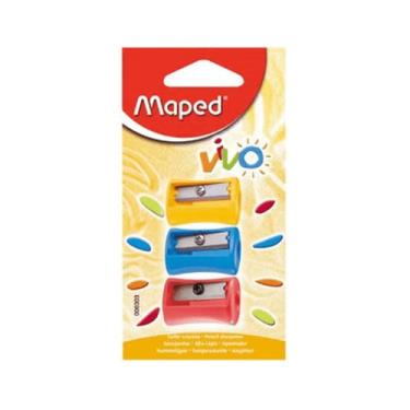 Imagem de Apontador De Lápis Maped Vivo Cores 3 Unidades.