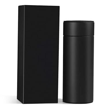 Imagem de Foern Capa de charuto, tubo de umidor de viagem de charuto portátil para 6 a 7 charutos, caixa de umidificadores, presente para amantes de charutos, mulheres, homens, amigos, preto