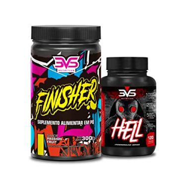 Imagem de 3VS Nutrition Combo Finisher Intra/Pós Treino 300g Sabor Passion Fruit + Termogênico Hell 120 Caps