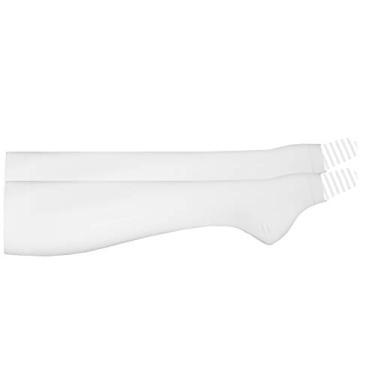 Imagem de NuVein Meias cirúrgicas, suporte de 18 mmHg para recuperação de embolc, ajuste médico unissex, altura do joelho, bico aberto, branco, pequeno