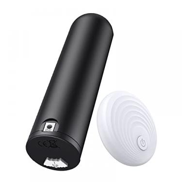 Imagem de Power Bullet Preto Recarregável com Controle 10 Vibração