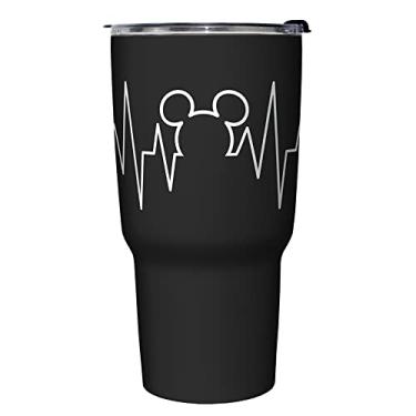 Imagem de Disney Caneca de viagem isolada de aço inoxidável Mickey Heartline 765 ml, multicolorida