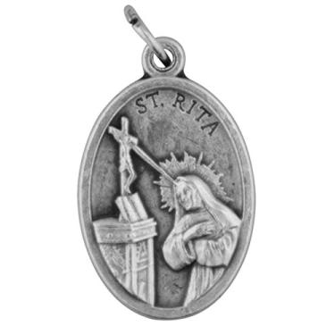 Imagem de Medalha Católica Pequena – Pacote a granel com 10 (Saint Rita)