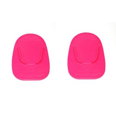 Imagem de Pacote com 2 placas de suporte de motocicleta rosa | Base de almofada de placa de suporte para motocicleta motor Dirt Bike Perfeito para estacionar em asfalto quente e superfícies macias, multicolorido