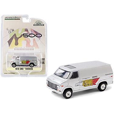 Imagem de Greenlight 1976 GMC Vandura Silver GMC Transportation 60th Annual Indianapolis 500 Mile Race Hobby Exclusive 1/64 Diecast Model Car