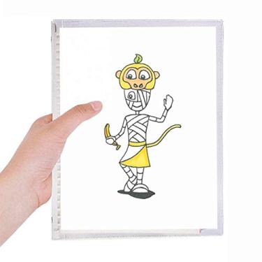 Imagem de Caderno com chapéu de macaco Hórus e folhas soltas recarregáveis para diário