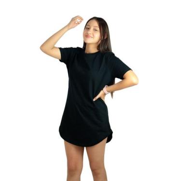 Imagem de Vestido Camisetão Liso Feminino Mulher Blusão Camisa - Ns Needstar