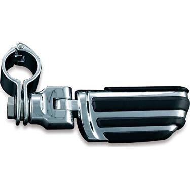 Imagem de Kuryakyn Componente de controle de pé de motocicleta 7992: Pinos duplos ISO com suportes e braçadeiras magnéticas rápidas para proteções de motor de 3,17 cm ou tubulação, cromado, 1 par