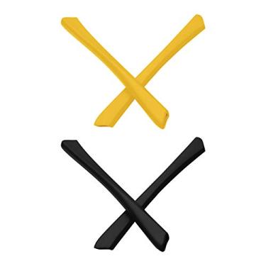 Imagem de Mryok — Meias de substituição para óculos de sol Oakley Quarter Jacket – Opções, Yellow & Black, One Size