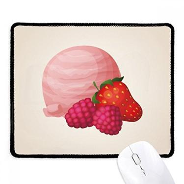 Imagem de Mousepad com borda costurada para jogos e bola de sorvete rosa da Strawberry Grape