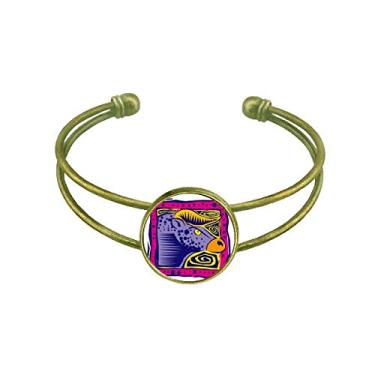 Imagem de Constellation Taurus México Cultura Gravadora Bracelete Retrô Joia de Punho Aberto