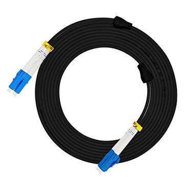 Imagem de Jeirdus Cabo de fibra óptica 5M LC para LC exterior blindado duplex 9/125 SM cabo de remendo óptico monomodo 5 metros 16 pés LC-LC