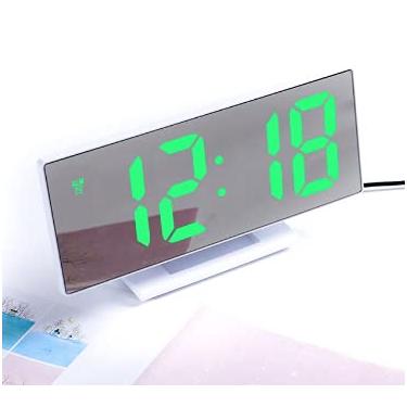 Imagem de Despertador de LED, Relógio de Mesa USB (HKWC129B Green)