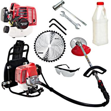 Imagem de Roçadeira Profissional Costal Nakashi C270N 25,4cc Motor 2T á Gasolina de Uso Intensivo...