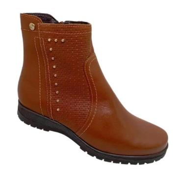 Imagem de Bota cano curto couro com detalhe trabalhado Bottero