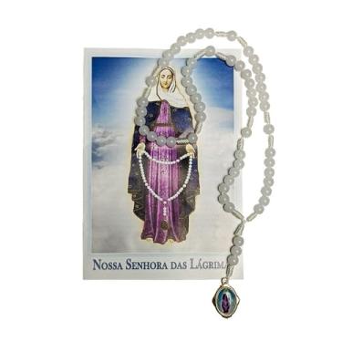 Imagem de Terço Nossa Senhora das Lágrimas com Folheto de Oração