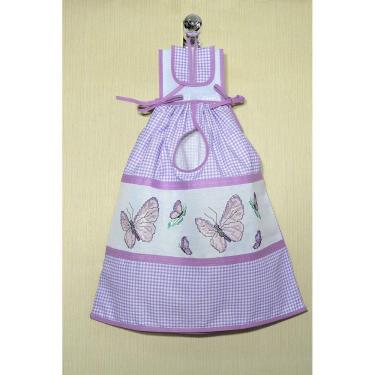 Imagem de Puxa Saco Xadrez Bordado - Borboletas