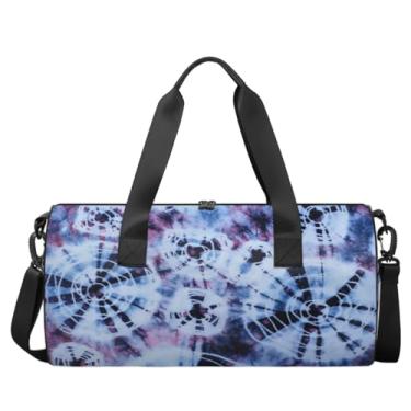 Imagem de Bolsa esportiva de viagem colorida Tie Dye Bolsa de ginástica esportiva masculina feminina bolsa de viagem esportiva 40 cm × 23 cm × 23 cm bolsa esportiva de fim de semana bolsa de ginástica noturna