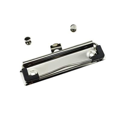 Imagem de HAHIYO Prancheta de metal de 10 cm com punhos de borracha, pacote com 6 molas fortes montáveis com rebites, arquivo de documentos, madeira, plástico, placa para escritório, escola, casa