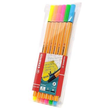 Imagem de Caneta Hidrográfica Stabilo Point 88 0.4mm - 6 Cores NEON