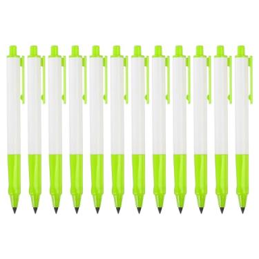 Imagem de PATIKIL Lápis sem tinta, pacote com 12 lápis Eternal Pencil Forever com ponta substituível, lápis mágicos para escrever, desenhar, material de escritório, verde