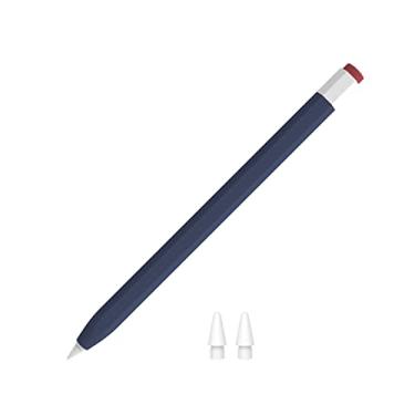 Imagem de LOVE MEI Estojo de silicone clássico compatível com Apple Pencil 1ª geração, capa antiderrapante, aderência suave [com 2 pontas de fibra]
