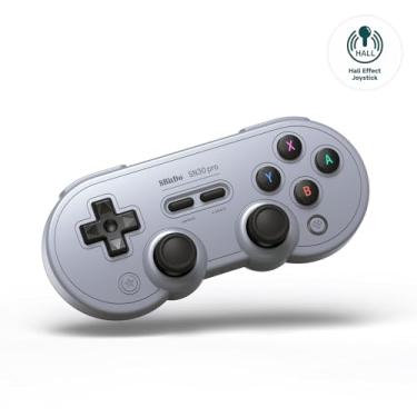 Imagem de 8Bitdo SN30 Pro Bluetooth Controller, Hall Effect Joystick Update, Compatible with Switch, PC, macOS, Android, Steam Deck & Raspberry Pi (Gray)