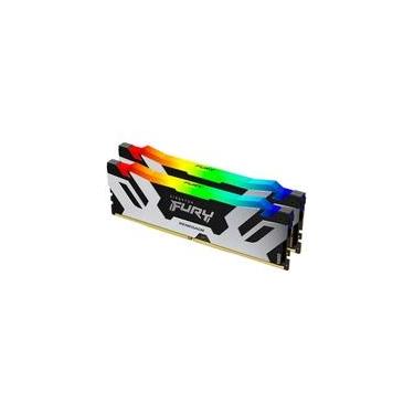Imagem de Memória RAM Kingston Fury Renegade RGB, 96GB (2x48GB), 6000MHz, DDR5, CL32, XMP, Prata  - KF560C32RSAK2-96
