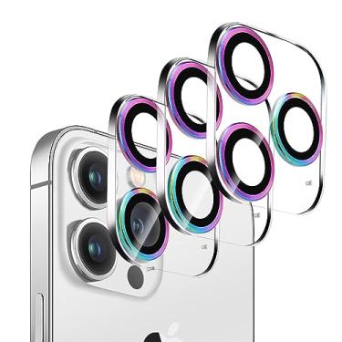 Imagem de 【Pacote com 3】 Protetor de lente de câmera de vidro temperado Dengduoduo para iPhone 13 Pro de 6,1 polegadas e iPhone 13 Pro Max de 6,7 polegadas, Ultra HD, dureza 9H, antiarranhões, compatível com capas, fácil de instalar [sem afetar fotos noturnas]