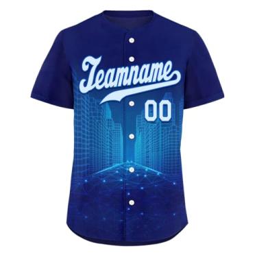 Imagem de AWSOLE Camisetas de beisebol personalizadas com design urbano uniforme de equipe de baixo para baixo, camisas masculinas, número de nome costurado, Estilo-8, P