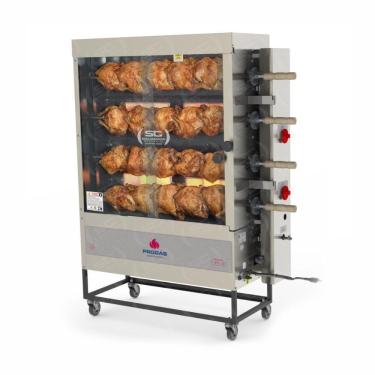 Imagem de Assador Frango Infra Vermelho 4 Espetos Garfo Pr-621 Bivolt Progás Bivolt