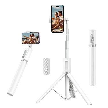 Imagem de ATUMTEK Tripé Selfie Stick de 55 ", Tripé de Telefone Extensível de Alumínio Multifuncional com Controle Remoto Bluetooth Recarregável para Iphone, Samsung, Google, Lg, Sony e Muito Mais, Cabendo Em S