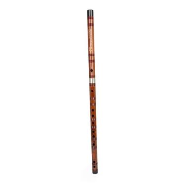 Imagem de Generic Flauta de bambu flauta vertical polida portátil para crianças e iniciantes instrumento de vento flauta chinesa para desempenho de prática, Chave de D