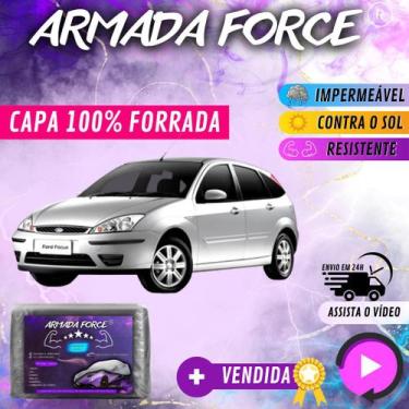 Imagem de Capa Cobrir Carro FOCUS HATCH 100% Forrada Armada Force 100% Impermeáv