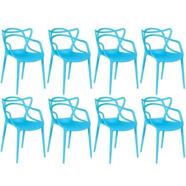 Imagem de Kit 8 Cadeiras Allegra - Azul