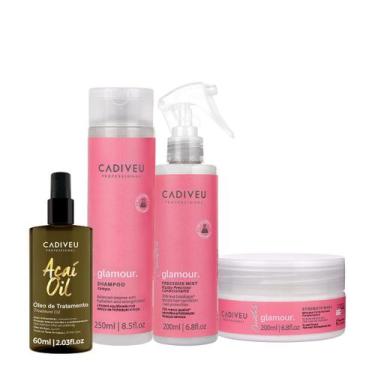Imagem de Kit Cadiveu Professional Essentials Glamour Shampoo Máscara Fluido e A