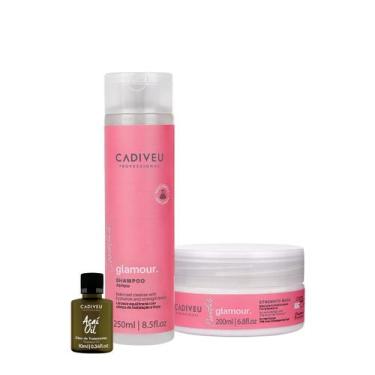Imagem de Kit Cadiveu Profissional Essentials Glamour Shampoo Máscara e Açaí Oil