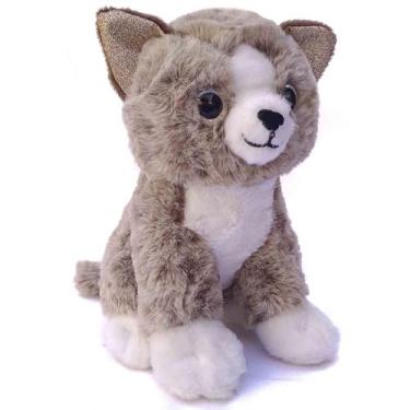 Imagem de Gato De Pelúcia Olho Com Brilho 20cms - Marronzinho - Fizzy