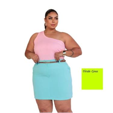 Imagem de Blusa Mula Manca Um Ombro Só Moda Plus Size Feminina Tamanho Grande 46