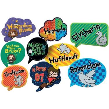 Imagem de 9 Plaquinhas de Aniversário Harry Potter Com Frases - Fantasias Carol 