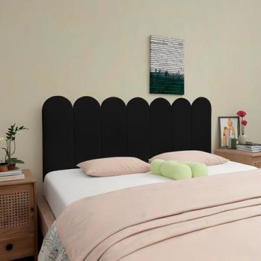 Imagem de Cabeceira Para Cama Box Modulada Nuvem 01 Placa 20x50 Autoadesiva - Ex