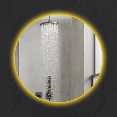 Imagem de Espelho Redondo Led Sem Moldura 50 Cm - VSA, BRANCO QUENTE FONTE
