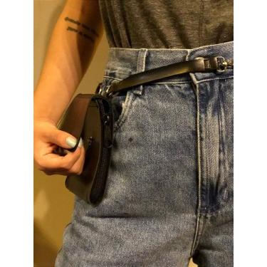Imagem de Bolsa Cintura Unissex Não é Segredo Preto 15x10x3