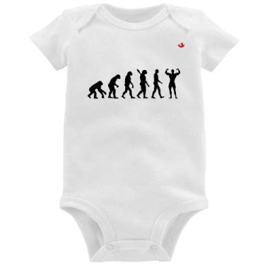 Imagem de Body Bebê Evolução na Musculação - Foca na Moda, Branco, P