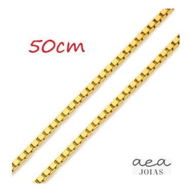 Imagem de Corrente Cordão Colar Em Ouro 18k Veneziana 50cm Gargantilha - AEA Car