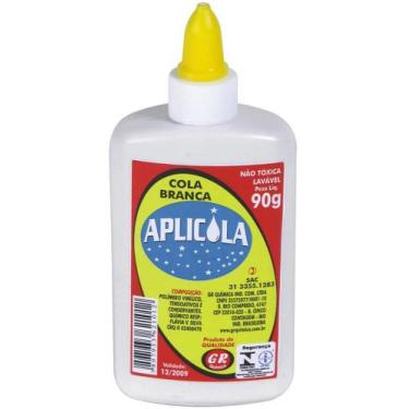 Imagem de Cola Escolar 90 g Branca Aplicola com 6 - Gr quimica - GR Química