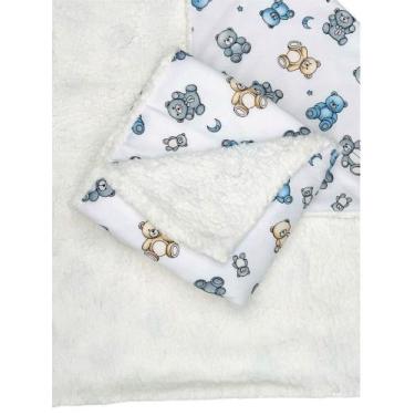 Imagem de Manta de Bebê Cobertor Coberdron Sherpa (0,75x0,75cm) Estampada Para M