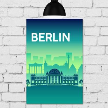 Imagem de Placa Decorativa Cidades MDF Berlin 20x30cm - Quartinhos